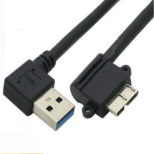 Esquerda ângulo USB 3.0 para o cabo micro USB